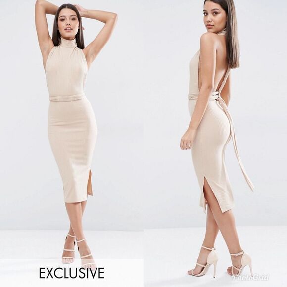 Club L ASOS Multiway Rib Midi Dress - Picture 1 of 11